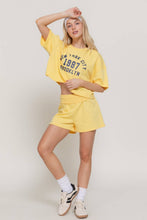 Yellow Contrast Folded Waistband Sweat Shorts