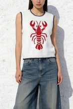 Navy Lobster Graphic Sleeveless Vest