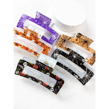 Halloween Rectnagle Cut out Hair Claw Clips: MIX COLOR / ONE(12)