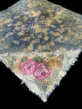 Navy Vintage Hand Painted Rare Bird Bandana