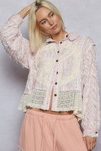 Blue Multi Plaid pattern with peace patch POL shirt