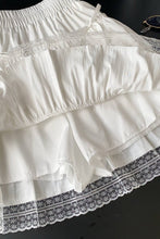 White Ruffle Lace Mini Skirt
