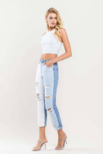 Laughter Super High Rise Color Block Cuffed Vervet Mom Jeans