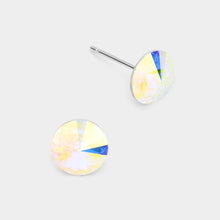 Crystal 8mm Round Crystal Stud Earrings