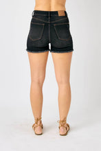 Black High Waist Tummy Control Fray Hem Judy Blue Shorts