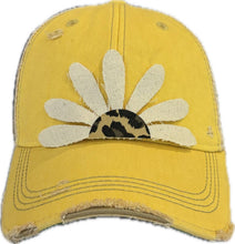 Yellow Daisy and Leopard Baseball Cap: