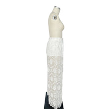White Classic Embroidered Lace Pants