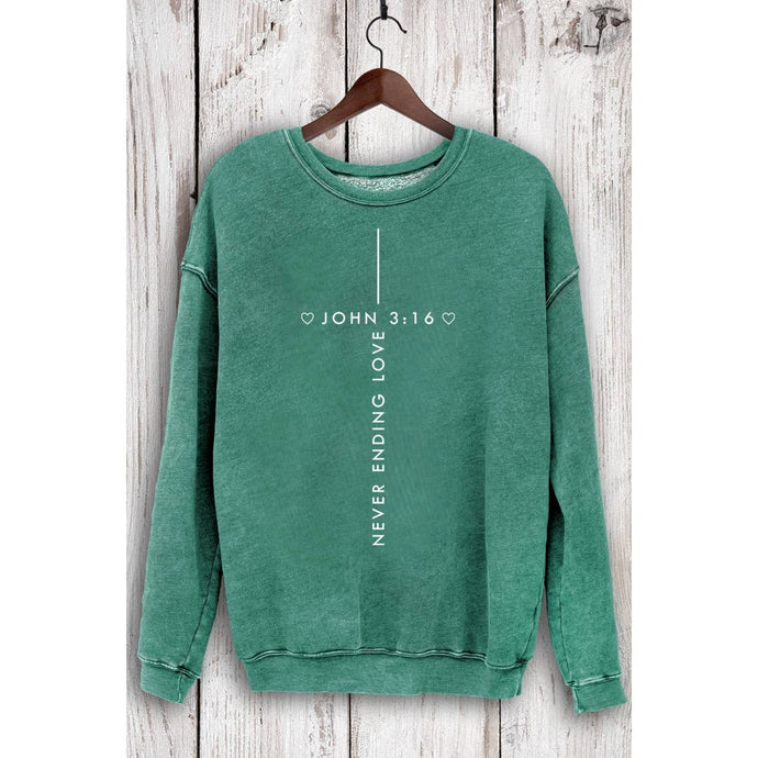 Mineral Dusty Green Never Ending Love Sweatshirt