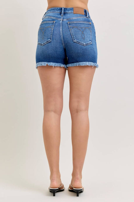 Dark High Waist Slim Judy Blue Shorts