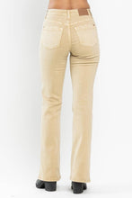 Khaki Mid Rise Garment Dyed Slim Boot Judy Blue Jeans
