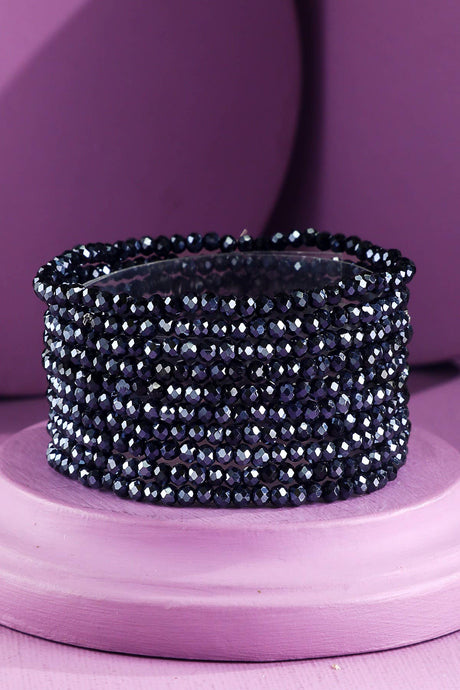 Hematite 10 Piece Beaded Stackable Boho Bracelet
