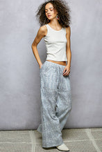 Blue Stripe Striped Big Pocket Waist Band Straight Fit POL Pants