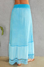 Turquoise Braided Floral Maxi Venti Skirt