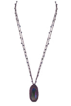 Grey Fashion Crystal Pendant Long Necklaces