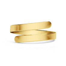 Stainless Steel Blank Engravable 2 Name Wrap Ring Gold / 7