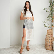 Snow Azalea Sleeveless Longline Crochet Sweater