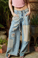 Denim Stud detail woven denim POL pants