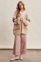 Rainbow Hand-Crochet Open Cardigan