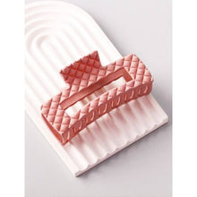 Matte Embossed Cut Out Rectangle Hair Clips: MIX COLOR / ONE(12)
