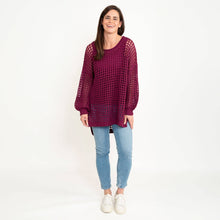 Burgundy Olli Crochet Sweater