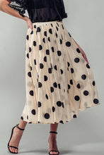 Polka Dotted Midi Skirt: Cream