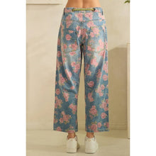 Denim Washed Floral Barrel Oli+Hali Jeans