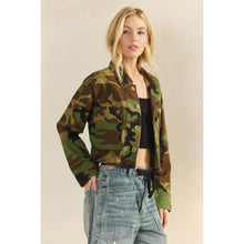 Camo Sequin Contrast Veveret Jacket