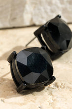 Jet Black Acrylic Stud Earrings