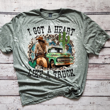 Military green I got a heart like a truck lainey tshirt: