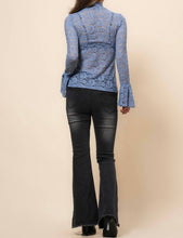 Blue See Sheer Lace Blouse Layering Top