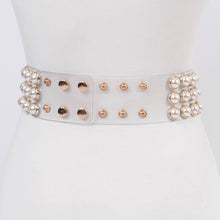 Gold Pearl Clear Waist Belt