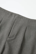 Grey Woven Stripe Balloon Pants