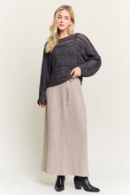Charcoal Grey Crocheted Open Knit Pullover