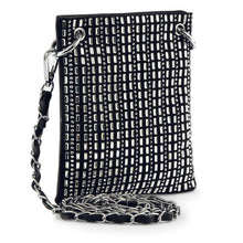 Black Rhinestone Grid Petite Crossbody Sling