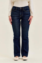Dark Mid Rise Petite Dark Wash Bootcut Judy Blue Jeans