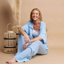 Glacier Catalina Knit Half Sleeve Button Up Top