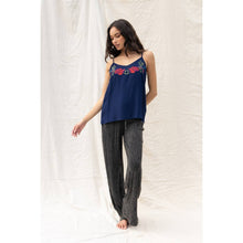 Navy Embroidered Cami