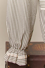 Olive Lace Accents Stripped Mello Jogger Pants