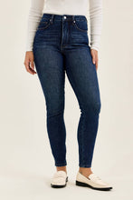 Dark High Waist TC Sienna Skinny Bandana Loop Rustic Indigo Judy Blue Jeans