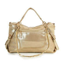 Gold Decorated Sparkling Rhinestone Satchel Handbag