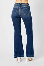 Dark High Waist Angled Side Seam Detail Flare Judy Blue Jeans