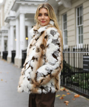 Ivory Shortline Marled Faux Fur Coat