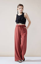 Brick Cotton Wide-Leg Pants