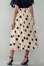Polka Dotted Midi Skirt: Cream