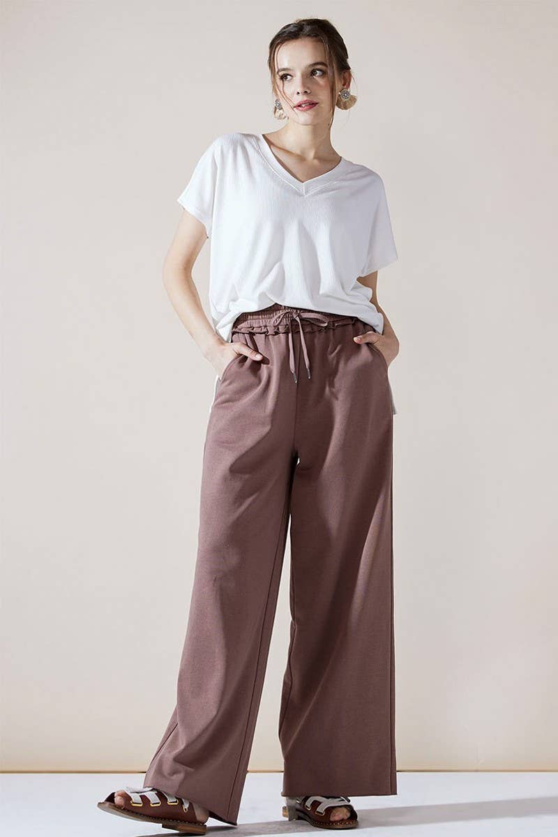 Coco Cotton Wide-Leg Pants