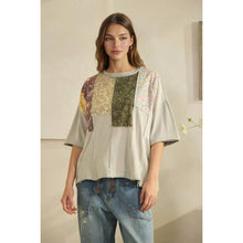 Light Blue Washed Patchwork Oli+Hali Tee