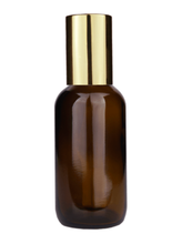 Boston Round Amber Bottle-60ml: Matte Silver