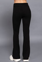 Black Semi Flare Brushed Knit Long Pants