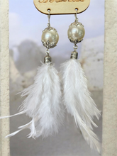 Pearl Feather Rare Bird Earrings