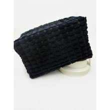 Pink Soft Puff Textured Light Weight Cosmetic Bag